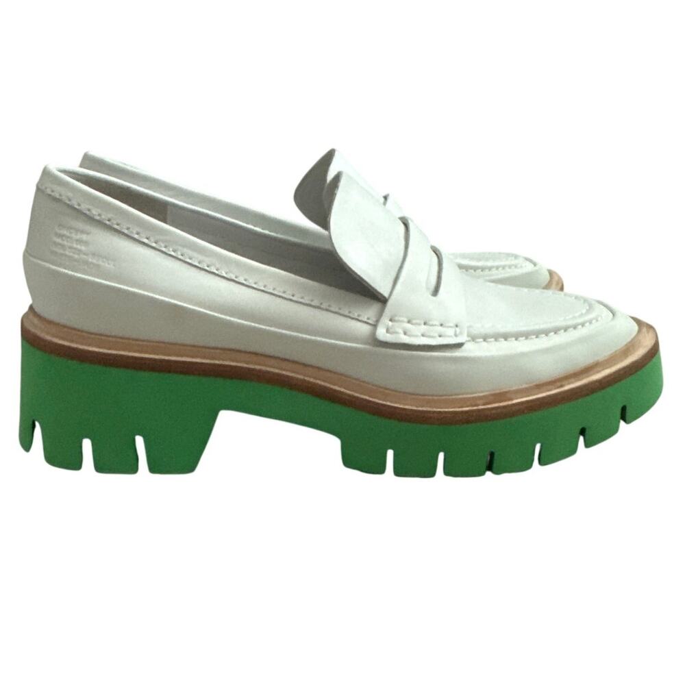 Oncept Seoul In Off White & Jade Loafers Size 6